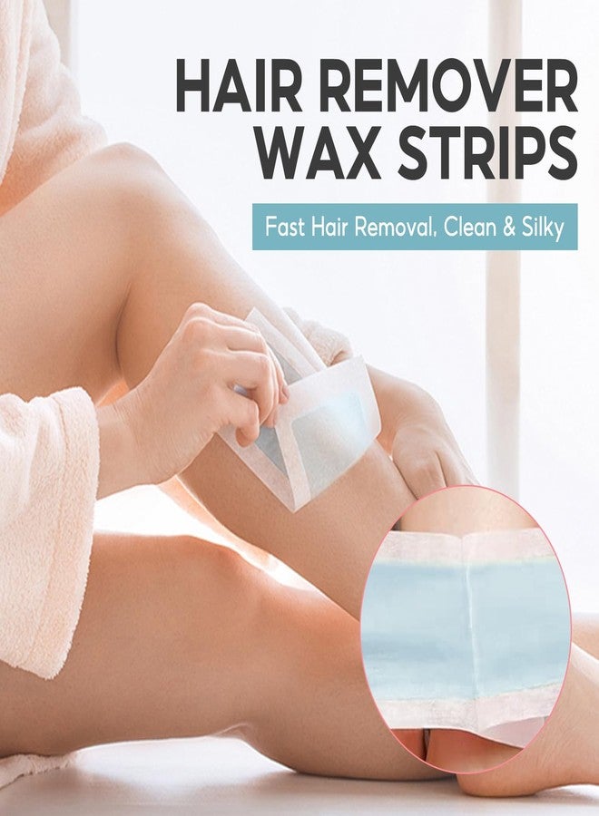 سوماكس شرائح شمع سوماكس لإزالة شعر البكيني، 40 شريحة شمع للوجه للنساء، شرائح شمع لإزالة شعر الجسم، 20 شريحة شمع مزدوجة الجوانب لمنطقة البكيني مع 6 مناديل مبللة بالزيت لجميع أنواع البشرة، أزرق - Image 5